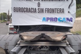 Protesta de camiones en Acceso Sur: piden agilizar controles en la frontera con Chile